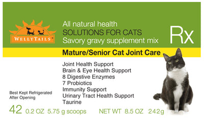 WellyTails Senior Mature Cat Nutritional Supplement for Joint and Urinary Tract Health - WellyTails Inc.