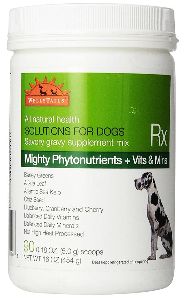 WellyTails Dog Supplements Mighty Green Phytonutrients plus Vitamins & Minerals