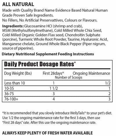 WellyTails Hypo-Allergenic 5 Way Hip & Joint Maintenance